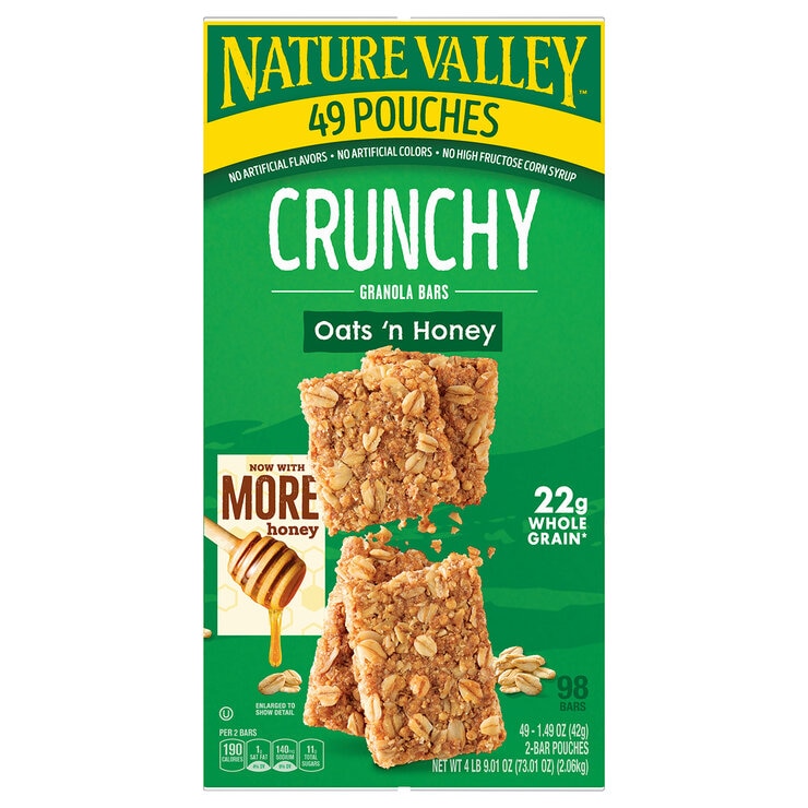 Nature Valley Barras de Granola 98pzs de 22g — Imagen 1 de 2