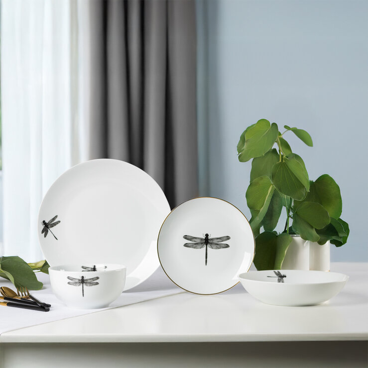 Crown Baccara Vajilla de Porcelana 16 Piezas — Imagen 1 de 4