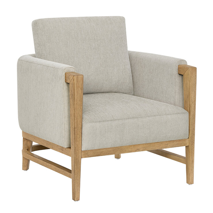 Thomasville, Sillón de Tela con Detalles de Madera — Imagen 2 de 4