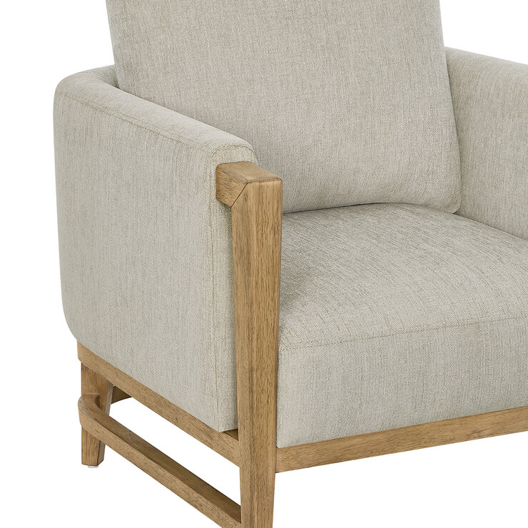 Thomasville, Sillón de Tela con Detalles de Madera — Imagen 4 de 4