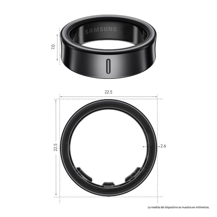 Samsung Galaxy Smart Ring Negro Titanio - Talla 7 — Imagen 4 de 4