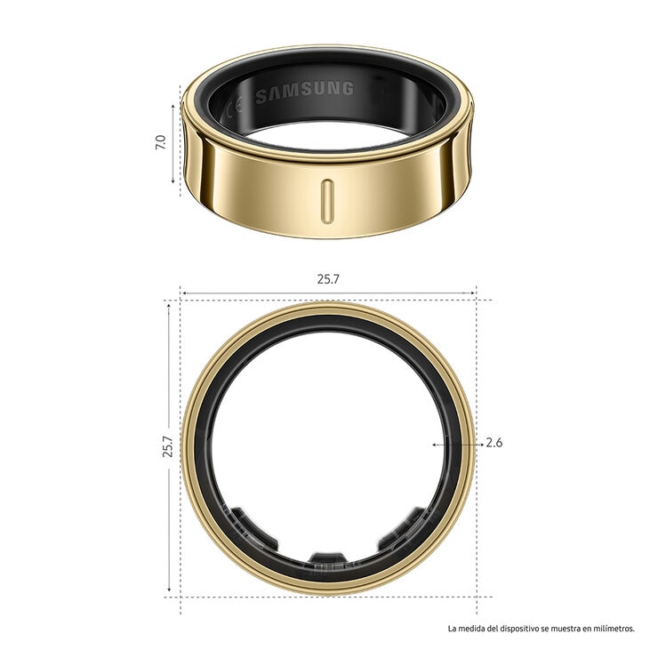 Samsung Galaxy Smart Ring Oro Titanio - Talla 11 — Imagen 2 de 4