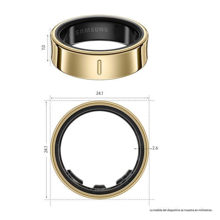 Samsung Galaxy Smart Ring Oro Titanio - Talla 9 — Imagen 3 de 4