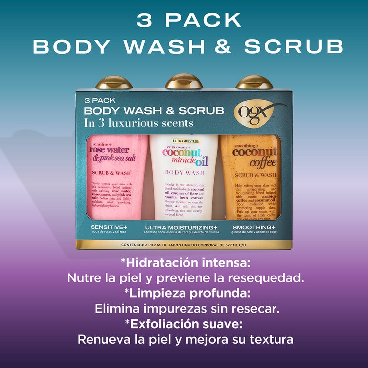 Ogx Body Wash y Exfoliante, 3 pzas — Imagen 4 de 4