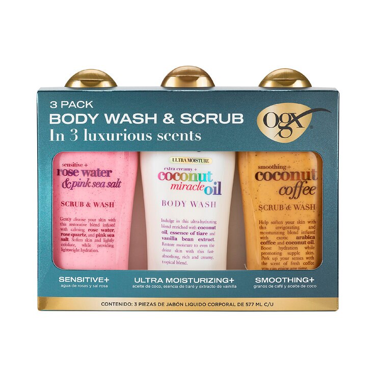 Ogx Body Wash y Exfoliante, 3 pzas — Imagen 1 de 4