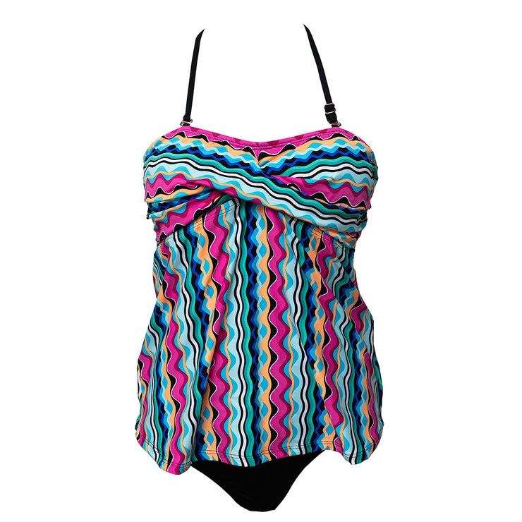 Alas de Sal, Traje de baño 2 Piezas, Estampado Lineas, para Dama, Varias Tallas