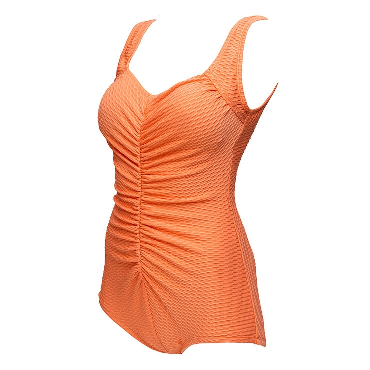 Alas de Sal, Traje de Baño Entero con Escote, Color Melón, para Dama, Varias Tallas