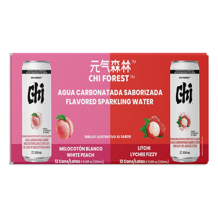 Chi Forest Agua Carbonatada Saborizada 24 pzs de 330 ml — Imagen 1 de 3