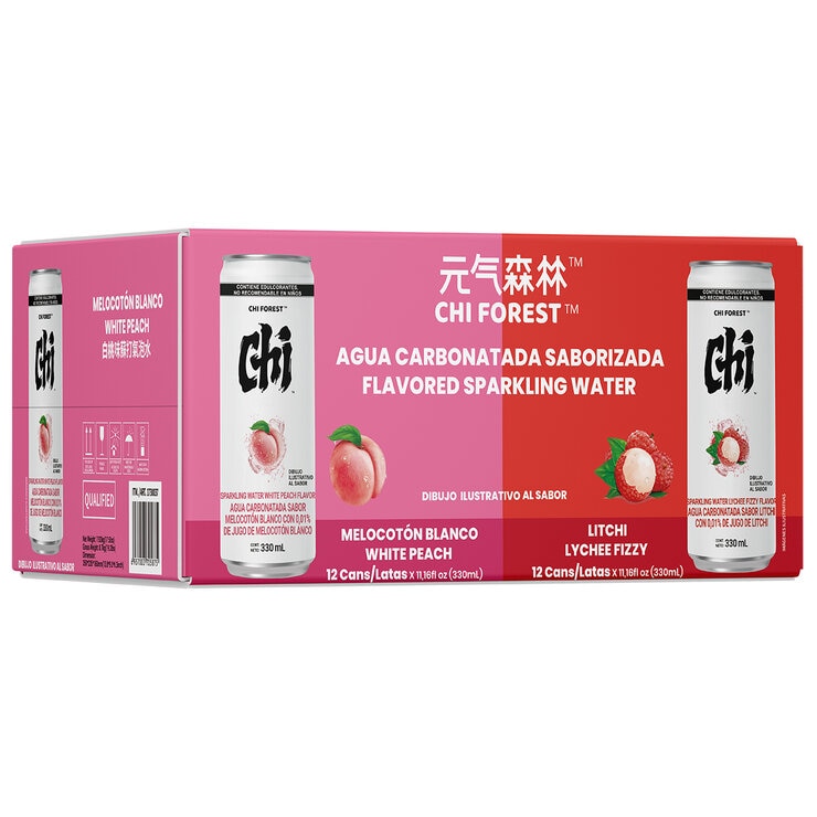 Chi Forest Agua Carbonatada Saborizada 24 pzs de 330 ml — Imagen 2 de 3