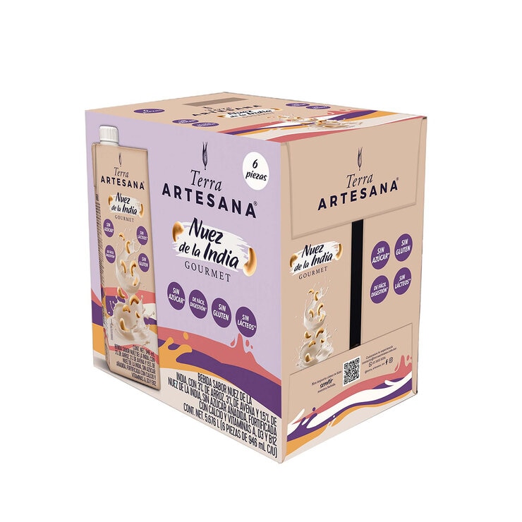 Terra Artesana Bebida de Nuez de la india 6 pzas de 946 ml — Imagen 3 de 4