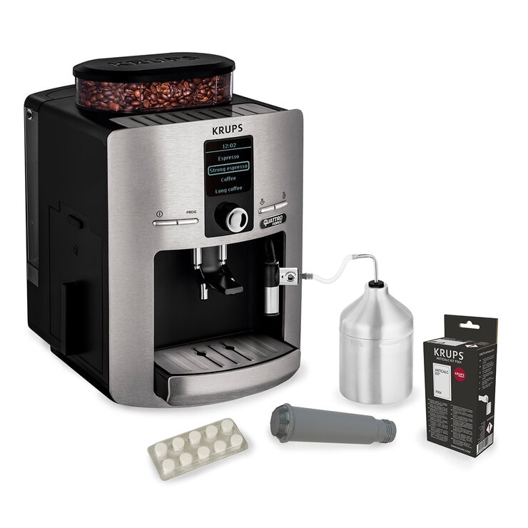 Krups Cafetera Automática Silver , inlcuye kit de mantenimiento