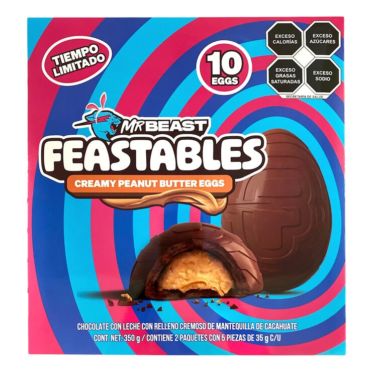 Mr Beast Feastables Huevitos de Chocolate 10 pzas de 35g — Imagen 1 de 2