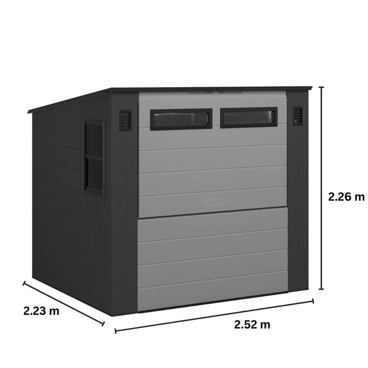 Suncast, Cobertizo de Entretenimiento Tipo Cabaña de 2.4 m x 2.1 m — Imagen 3 de 4