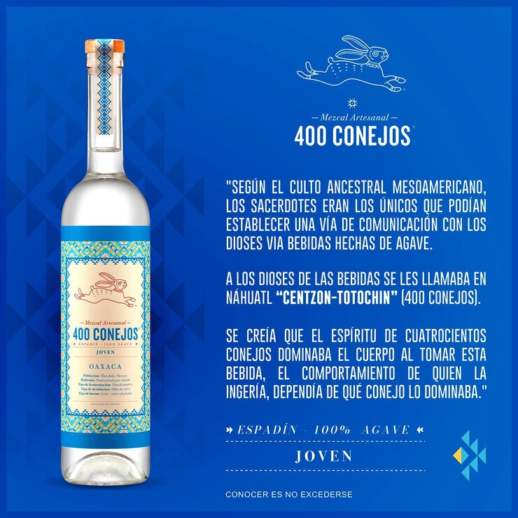 Mezcal 400 Conejos Espadín 700 ml — Imagen 2 de 3