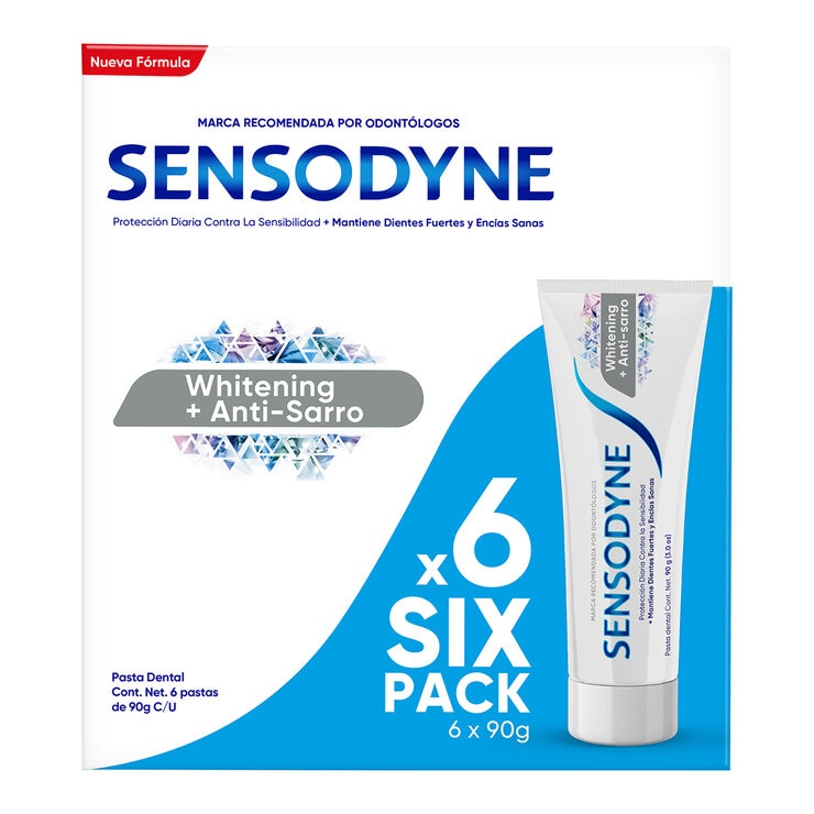 Sensodyne Whitening Anti Sarro 6 pzas de 9 gramos — Imagen 1 de 3