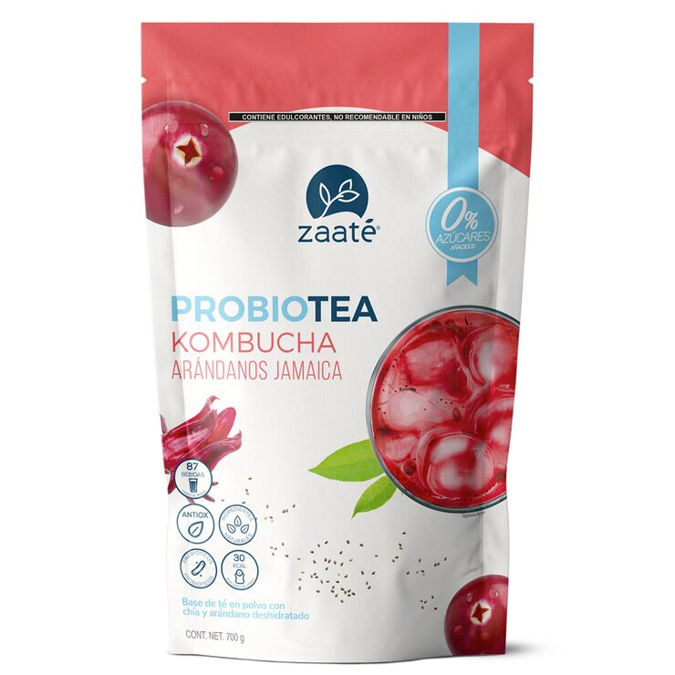Zaaté Probiotea Kombucja arándanos jamaica 0 Azúcar 700 gr — Imagen 1 de 4