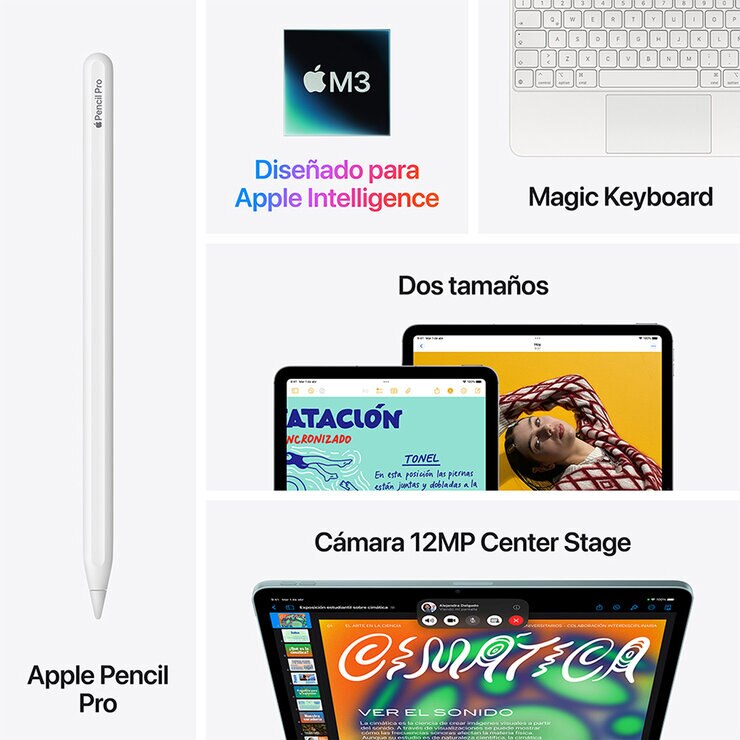 Apple iPad Air 13" Chip M3 Wi-Fi + Cellular 128GB Morado — Imagen 2 de 4