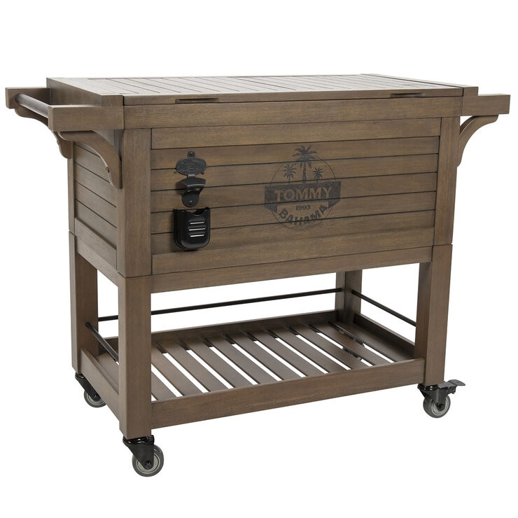 Tommy Bahama Hielera de Madera — Imagen 3 de 4