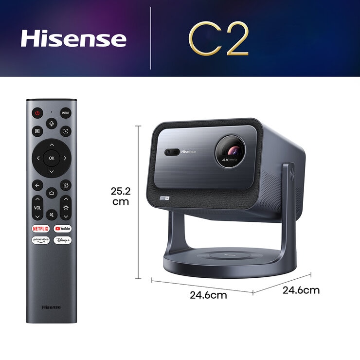 Hisense Miniproyector 4K 65" - 300" C2 — Imagen 4 de 4