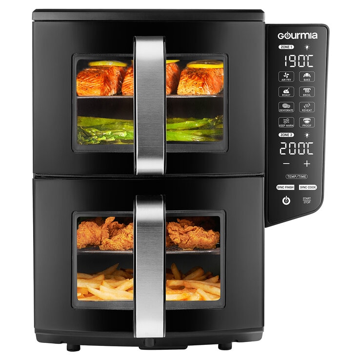 Gourmia, Freidora de Aire Digital Doble, de 10.4 Litros con Ventana y Luz — Imagen 4 de 4