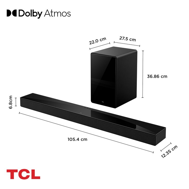 TCL Q75H Barra de Sonido 5.1.2 Canales — Imagen 3 de 4