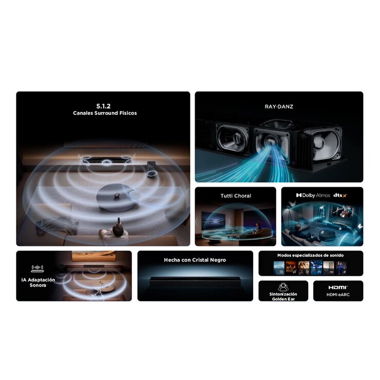 TCL Q75H Barra de Sonido 5.1.2 Canales — Imagen 4 de 4