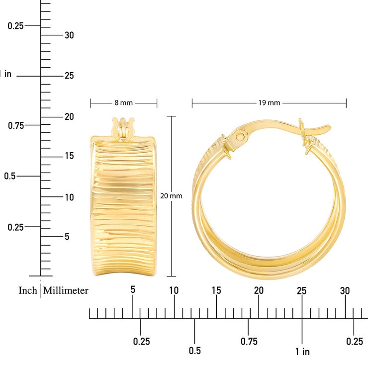 Aretes, Arracadas de Oro Amarillo de 14kt — Imagen 3 de 4