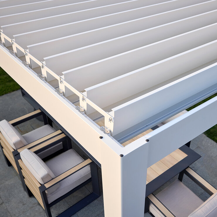 Zhengte, Pérgola de Aluminio de 3m x 6m Color Blanco — Imagen 4 de 4