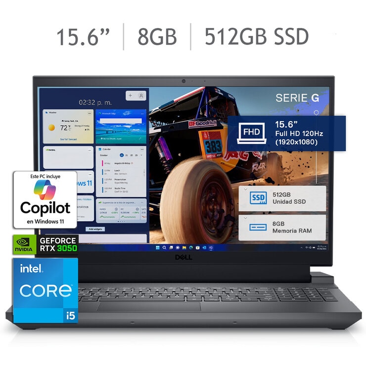 DELL Gaming NB G15 5530 Laptop 15.6" Full HD Intel Core i5 8GB 512GB SSD — Imagen 1 de 4