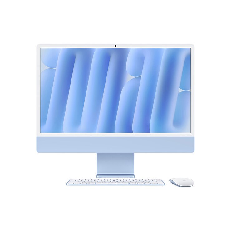 Apple iMac 24" 256GB 4.5K Chip M4 Azul CPU de 10 Núcleos GPU de 10 Núcleos Memoria Unificada de 16GB. — Imagen 1 de 4