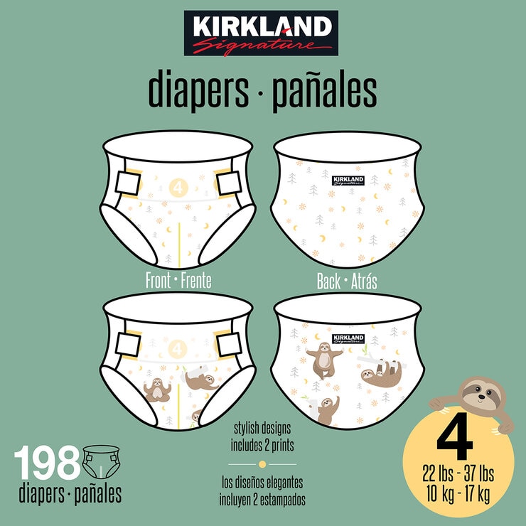 Kirkland Signature Pañales Etapa 4 Unisex 168 pzas — Imagen 2 de 4