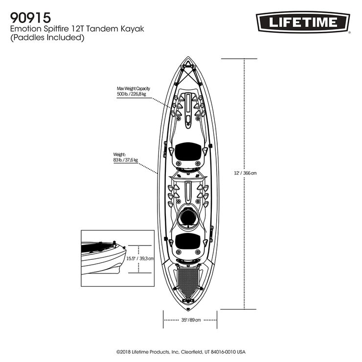 Lifetime Kayak Tandem — Imagen 4 de 4