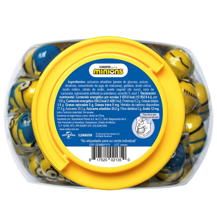 Minions Gomitas Suaves Sabor Fruta con Relleno 900g — Imagen 2 de 3