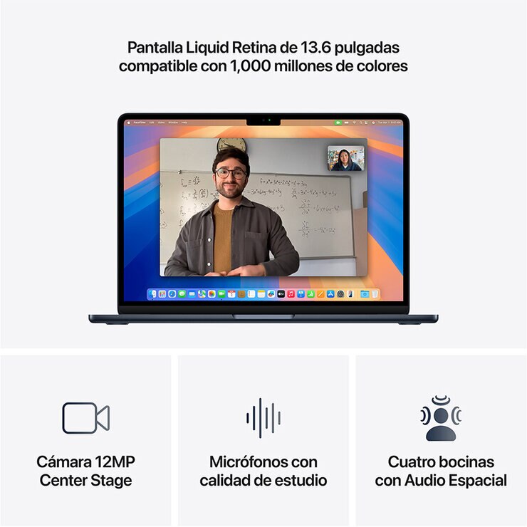 Apple MacBook Air 13" Chip M4 512GB Medianoche Memoria unificada de 24GB — Imagen 2 de 4