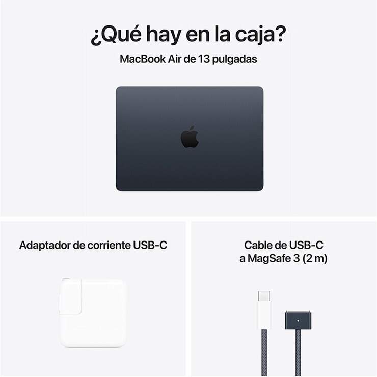 Apple MacBook Air 13" Chip M4 512GB Medianoche Memoria unificada de 24GB — Imagen 3 de 4