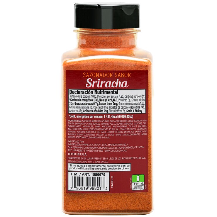 Kirkland Signature Sazonador Sabor Sriracha 425 g — Imagen 2 de 2