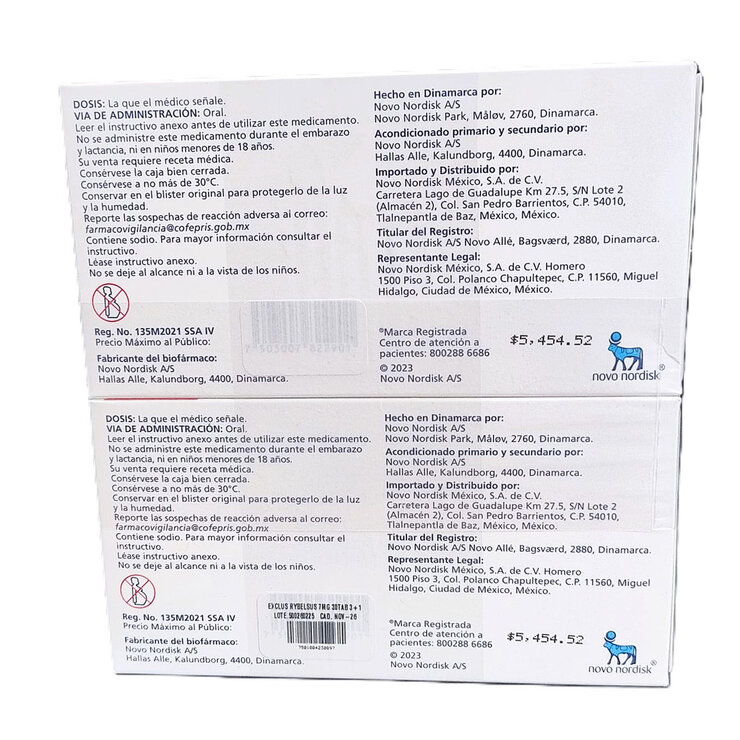 Rybelsus 7 mg 30 Tabletas 4 Pack — Imagen 2 de 3