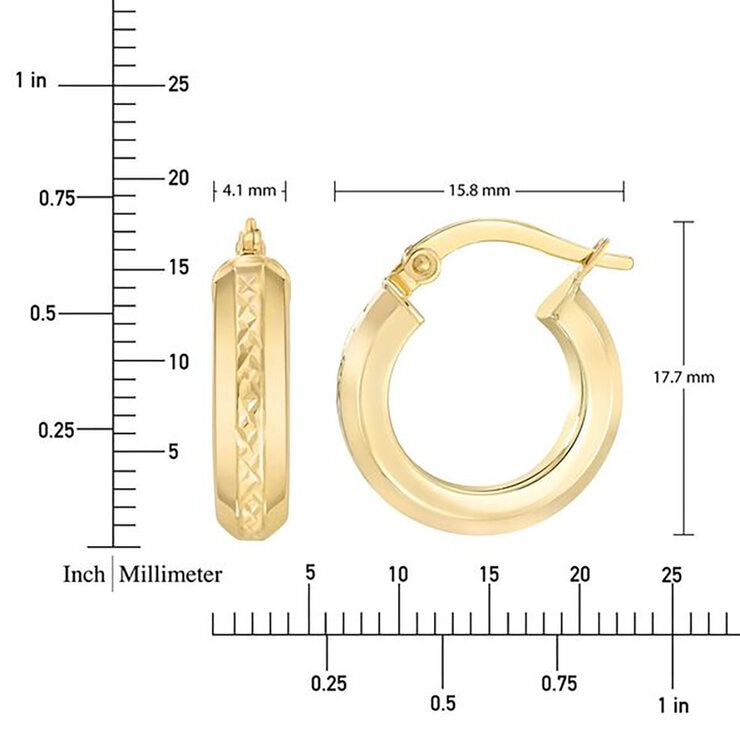 Arracadas, Oro Amarillo de 14K — Imagen 2 de 4