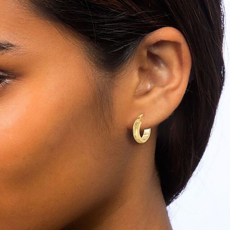 Arracadas, Oro Amarillo de 14K — Imagen 3 de 4