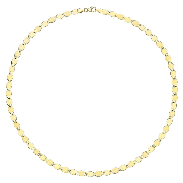 Collar de Eslabones Pulidos, de 14K Oro Amarillo — Imagen 2 de 4