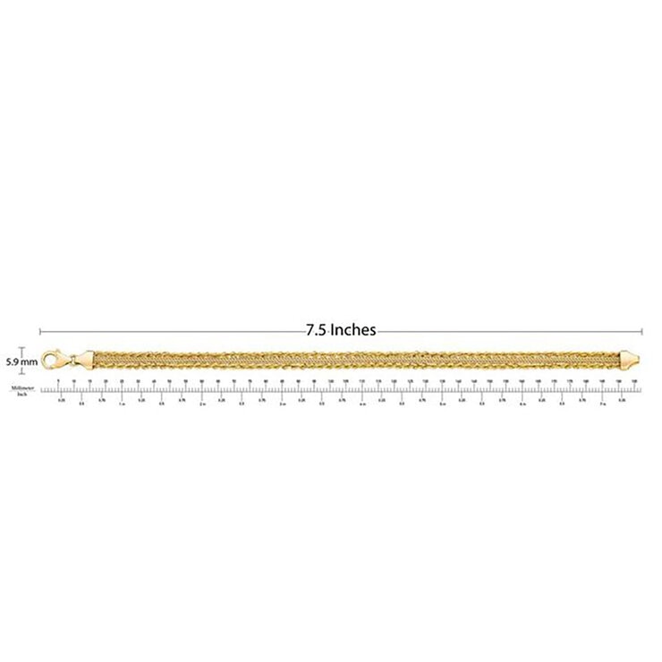 Pulsera para Dama, Oro Amarillo de 14K de 19cm — Imagen 2 de 4
