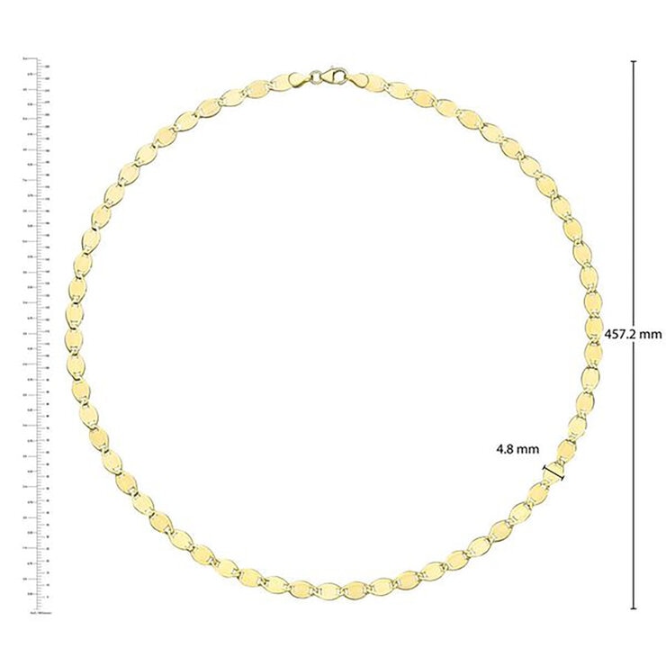 Collar de Eslabones Pulidos, de 14K Oro Amarillo — Imagen 4 de 4