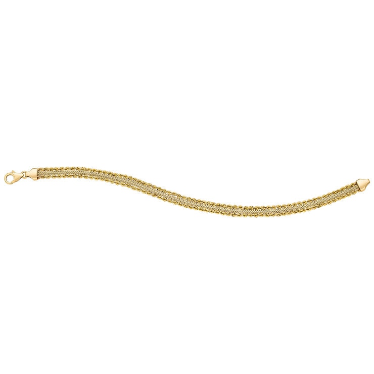 Pulsera para Dama, Oro Amarillo de 14K de 19cm — Imagen 3 de 4