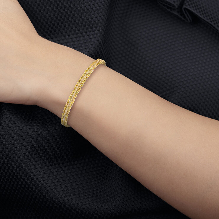 Pulsera para Dama, Oro Amarillo de 14K de 19cm — Imagen 4 de 4