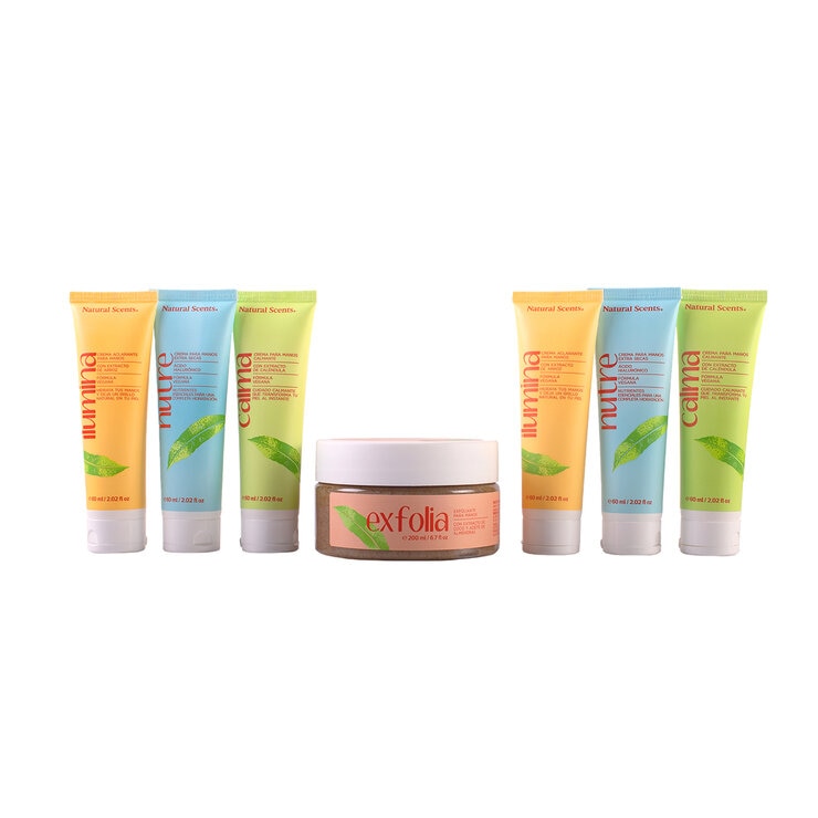 Natural Scents Crema de manos 6 pzas de 60 ml c/u + Exfoliante de 200 ml — Imagen 2 de 4