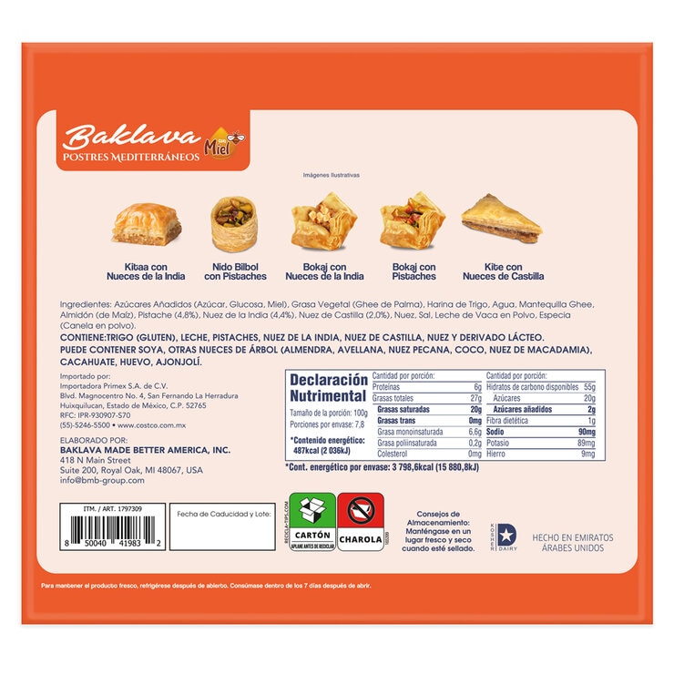 Baklava Postres Mediterráneos 780 g — Imagen 2 de 3