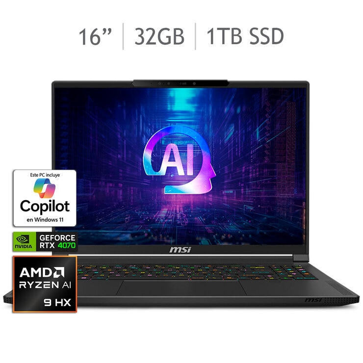 MSI Stealth Gaming A16 Laptop 16" QHD AMD Ryzen 9 32GB 1TB SSD — Imagen 1 de 4