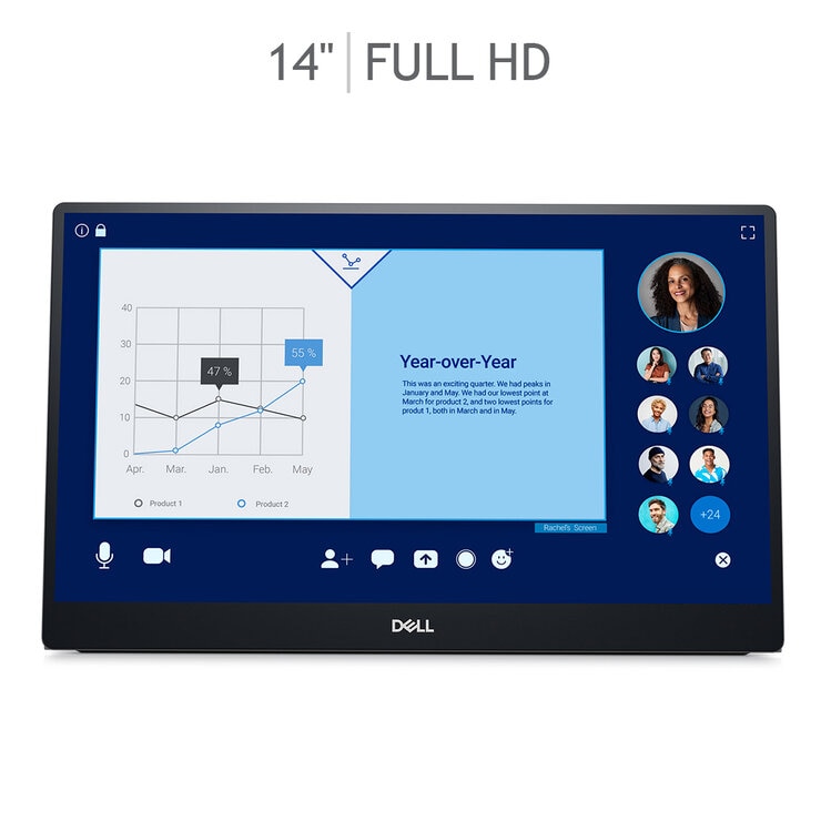 DELL Monitor Portátil 14" Full HD P1424H — Imagen 1 de 4