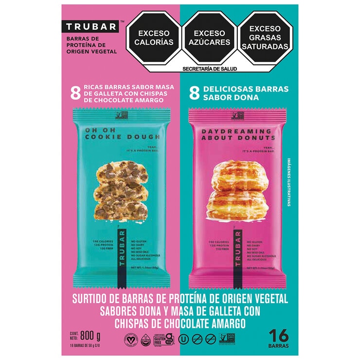 Trubar Barras De Proteína 16pzas de 50g — Imagen 1 de 2