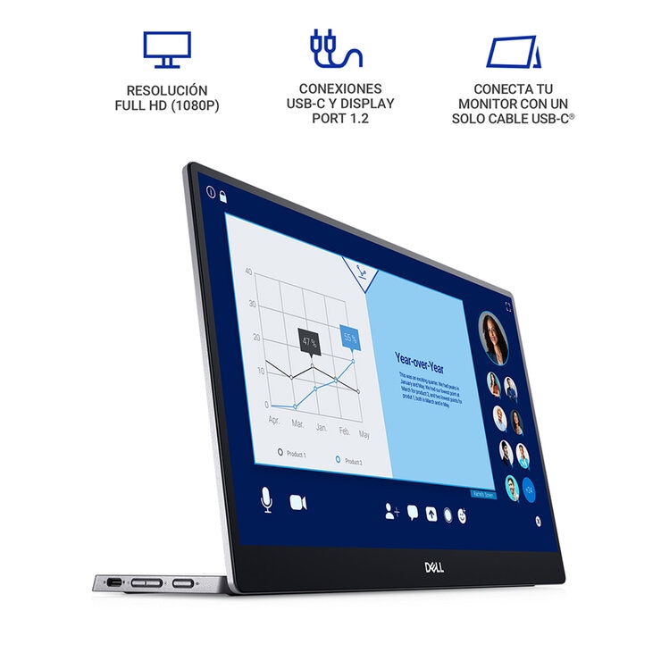 DELL Monitor Portátil 14" Full HD P1424H — Imagen 4 de 4